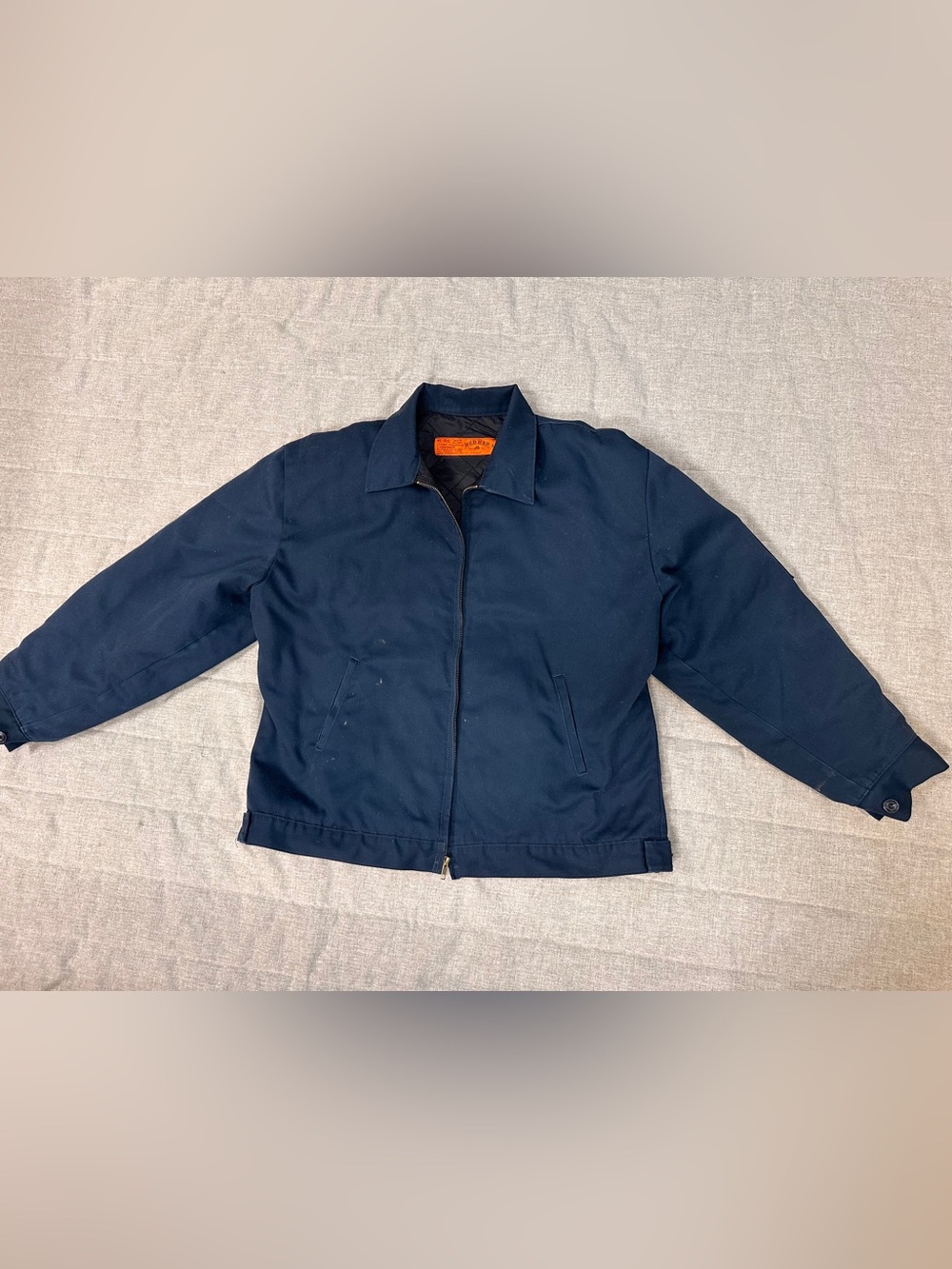 Vintage 90s Red Kap Navy Canvas Workwear Mechanics Jacket Mens XL